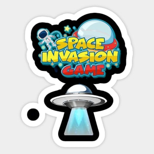 space  invasion  game Sticker